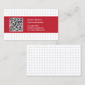 Moderne QR Code Commercial Director Visitekaartje (Voorkant / Achterkant)