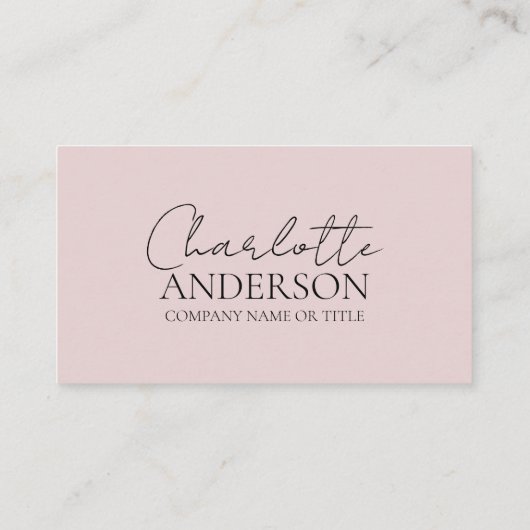 Moderne QR Code Custom Social Media Blush Roze Visitekaartje (Achterkant)