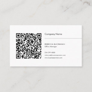 Moderne QR-code en bedrijfslogo Visitekaartje