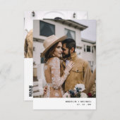 Moderne QR Code Foto bruiloft Uitnodiging (Voorkant / Achterkant)