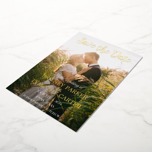 Moderne QR Code Foto Dusty Roos Weddenschap Folie Uitnodiging (Gedraaid)