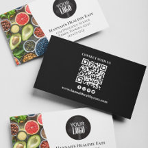 Moderne QR Code Foto en Logo Zwart