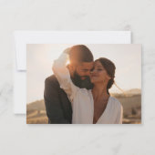 Moderne QR Code Foto Minimalist Zwart-wit RSVP Kaartje (Achterkant)