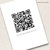 Moderne QR-code foto overlay bruiloft details Informatiekaartje