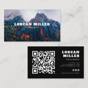 Moderne QR CODE-fotominimalistisch professional Visitekaartje
