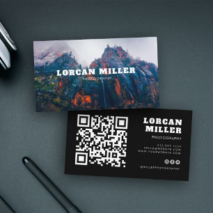 Moderne QR CODE-fotominimalistisch professional Visitekaartje