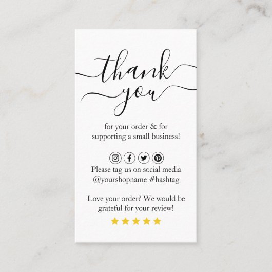 Moderne QR-code Hartelijk dank voor Kaarten voor o Visitekaartje (Voorkant)