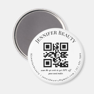 moderne qr - code kleinbedrijf schoonheidssalon tr magneet