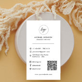 Moderne QR Code Logo minimalistische sociale media Visitekaartje