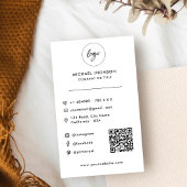 Moderne QR Code Logo minimalistische sociale media Visitekaartje