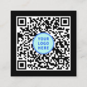 Moderne QR Code Logo Professional Black Vierkante Visitekaartje (Voorkant)