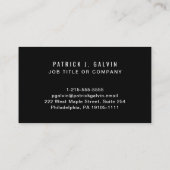 Moderne QR Code Logo Professional Black Visitekaartje (Achterkant)