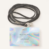 Moderne QR Code Makeup Artist Employee Holographic Badge (Achterkant met draagriem)