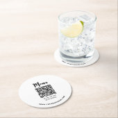 Moderne QR-code menu Restaurants Ronde Kartonnen Onderzetter (Insitu)