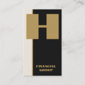 Moderne QR-code minimaal zwart monogram verticaal Visitekaartje (Voorkant)