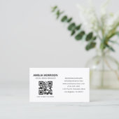 Moderne QR-code Minimalistische professionele Logo Visitekaartje (Staand voorkant)