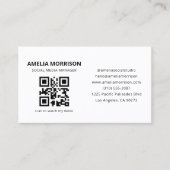 Moderne QR-code Minimalistische professionele Logo Visitekaartje (Voorkant)