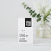Moderne QR-code Petroleum Engineer Visitekaartje (Staand voorkant)