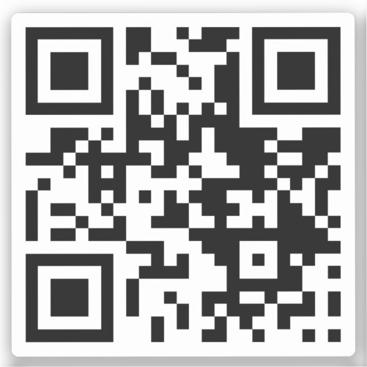 Moderne QR Code Scan Me Business URL Social Media Sticker (Voorkant)