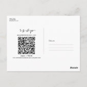 Moderne QR-code scanbare huwelijksreactie RSVP-ant Briefkaart (Achterkant)