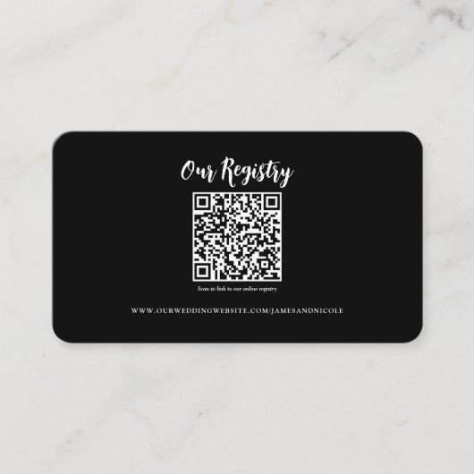 Moderne QR Code Scannable Registratie Register Visitekaartje (Voorkant)