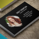 Moderne QR Code Social Media Professionele Foto Visitekaartje