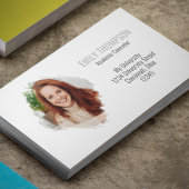 Moderne QR Code Social Media Professionele Foto Visitekaartje