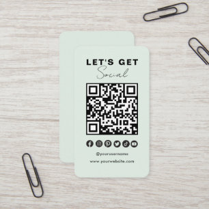 Moderne QR Code Social Media Verbind met ons Visitekaartje