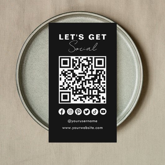 Moderne QR Code Social Media Verbind met ons Visitekaartje