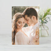 Moderne QR-code Vellum Overlay Achtergrond Foto Save The Date (Staand voorkant)