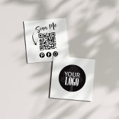 Moderne QR-code Voeg uw Logo Custom toe Vierkante Visitekaartje