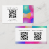 Moderne QR-code voor bedrijfsstijl Visitekaartje (Voorkant / Achterkant)