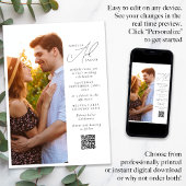 Moderne QR-code voor fotoscript Kaart