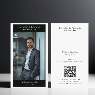 Moderne QR-code voor professioneel advocatenkantoo Visitekaartje