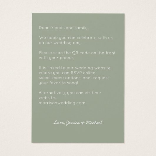 Moderne QR-code voor Sage All in One Weduwen Uitno Visitekaartje (Achterkant)