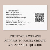 Moderne QR-code voor script Professional Visitekaartje