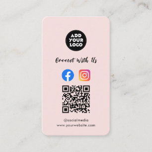 Moderne QR-code voor sociale media   Instagram Fac Visitekaartje