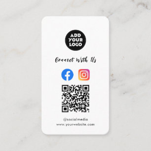 Moderne QR-code voor sociale media Instagram Fac Visitekaartje
