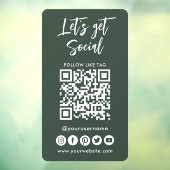 Moderne QR-code voor sociale media - verbinding me Raamsticker (Vel 3)