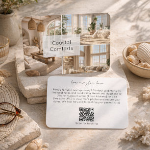 Moderne QR-code voor verhuur van hutten Visitekaartje