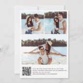 Moderne QR Code Weddenschap met foto's Kaart (Achterkant)