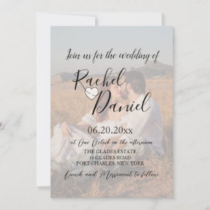 Moderne QR Code Weddenschap met foto's Kaart