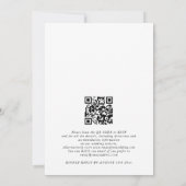 Moderne QR Code Wedding Evening Party Invita van h Kaart (Achterkant)