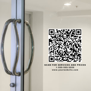Moderne QR-code Zakelijk Raamsticker