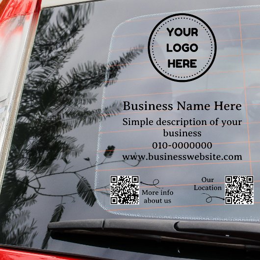 Moderne Qr Code Zakelijke Promotie Auto Of Raamsticker