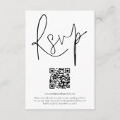 Moderne QR-codehandleiding die elke kleur-RSVP-kaa Kaart (Voorkant)
