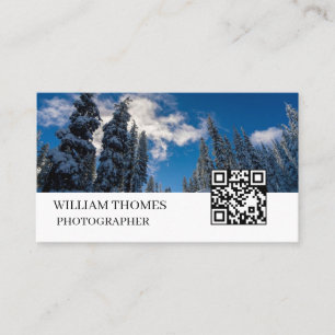 Moderne QR-fotografieportfolio brandingstijl Visitekaartje