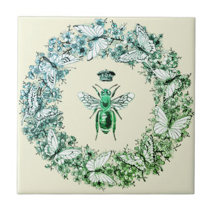 Moderne Queen Bee Crown Butterfly krans Tegeltje