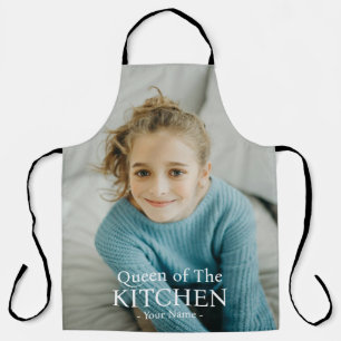 Moderne Queen of the Kitchen Foto Naam Schort