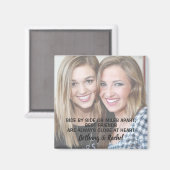 Moderne Quote Custom Beste Vriend Foto Magneet (Voorkant / Achterkant)